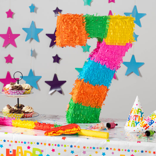 Large Number 7 Pinata Party Set