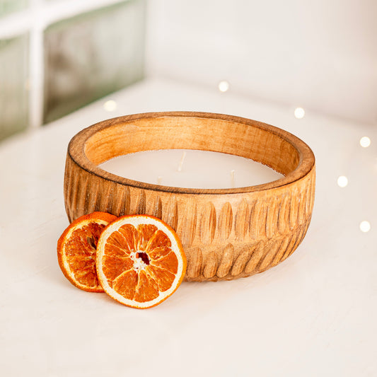 Large Apple Pie Scented Wooden Candle