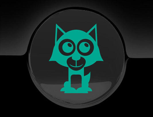 Adorable Wolf Fuel Cap Car Sticker