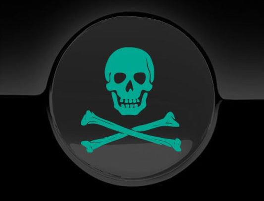 Skull Crossbones Fuel Cap Cover Car Sticker