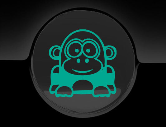 Funny Cartoon Gorilla Fuel Cap Cover Car Sticker
