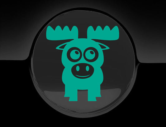 Adorable Moose Fuel Cap Car Sticker