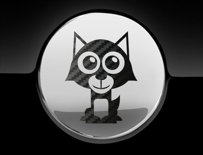 Adorable Wolf Fuel Cap Car Sticker