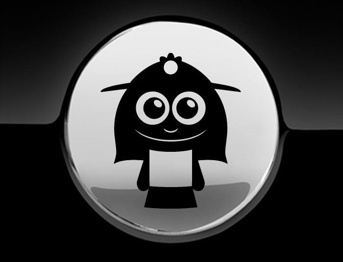 Adorable Lady Fuel Cap Car Sticker