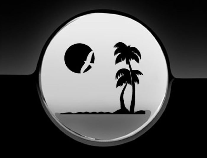 Paradise Beach Fuel Cap Cover Car Sticker