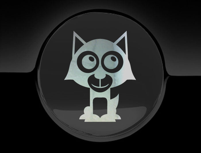 Adorable Wolf Fuel Cap Car Sticker