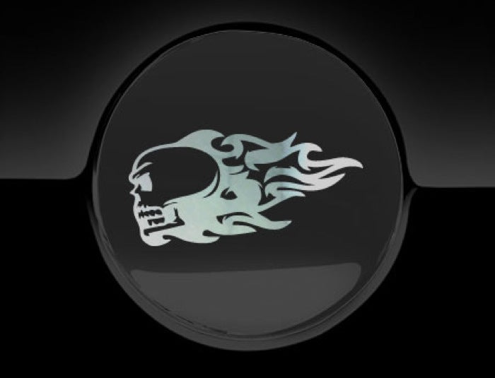 Flaming Skull Fuel Cap Cover Car Sticker