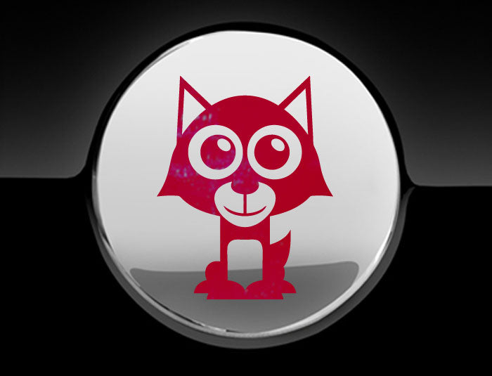 Adorable Wolf Fuel Cap Car Sticker