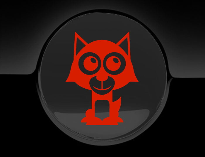 Adorable Wolf Fuel Cap Car Sticker