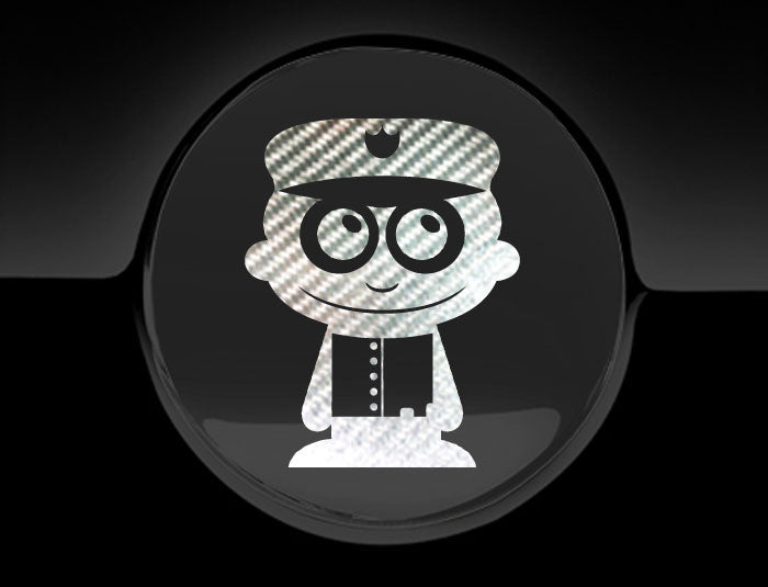 Adorable Policeman Fuel Cap Car Sticker