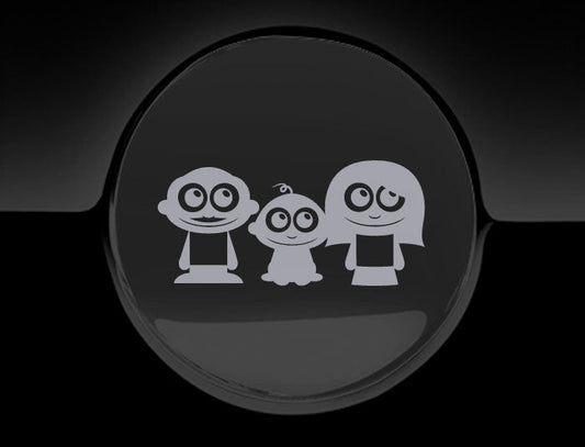 Adorable Family Fuel Cap Car Sticker