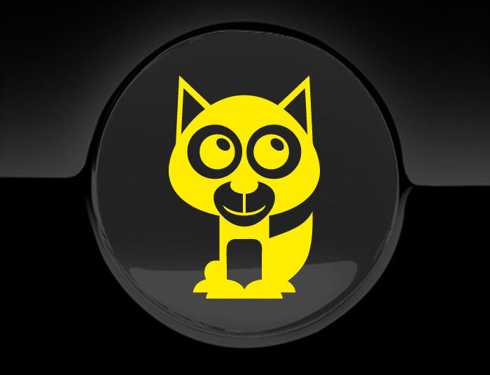 Adorable Husky Fuel Cap Car Sticker