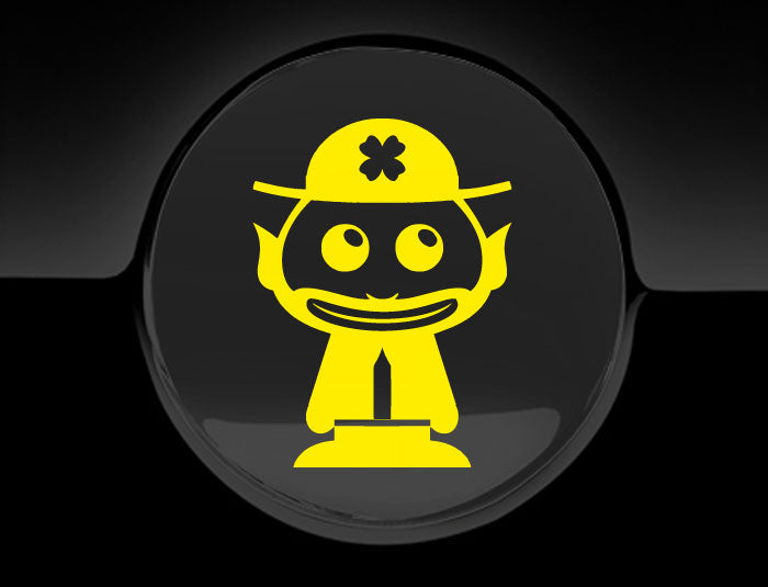 Adorable Leprechaun Fuel Cap Car Sticker