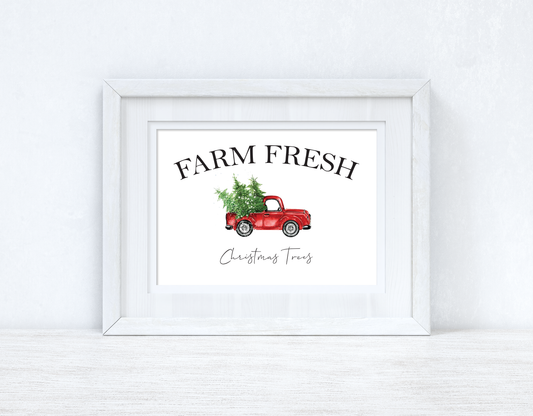 Farm Fresh Christmas Trees Christmas Seasonal Wall Home Decor Print