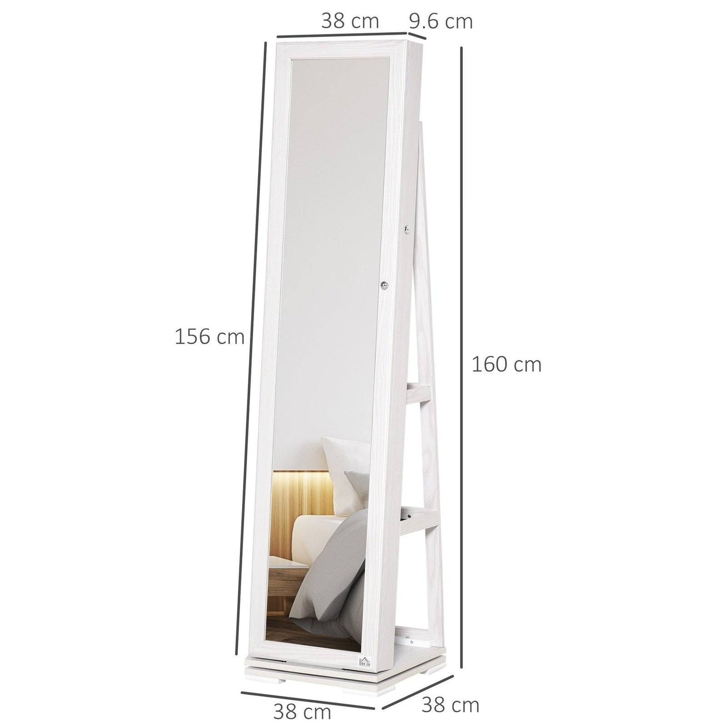 360° Swivel Jewellery Cabinet