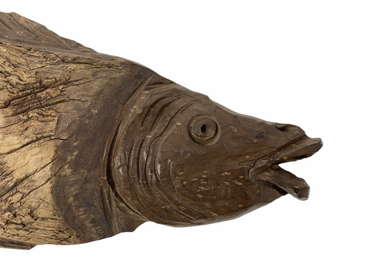 Driftwood Hand Carved Fish - Small