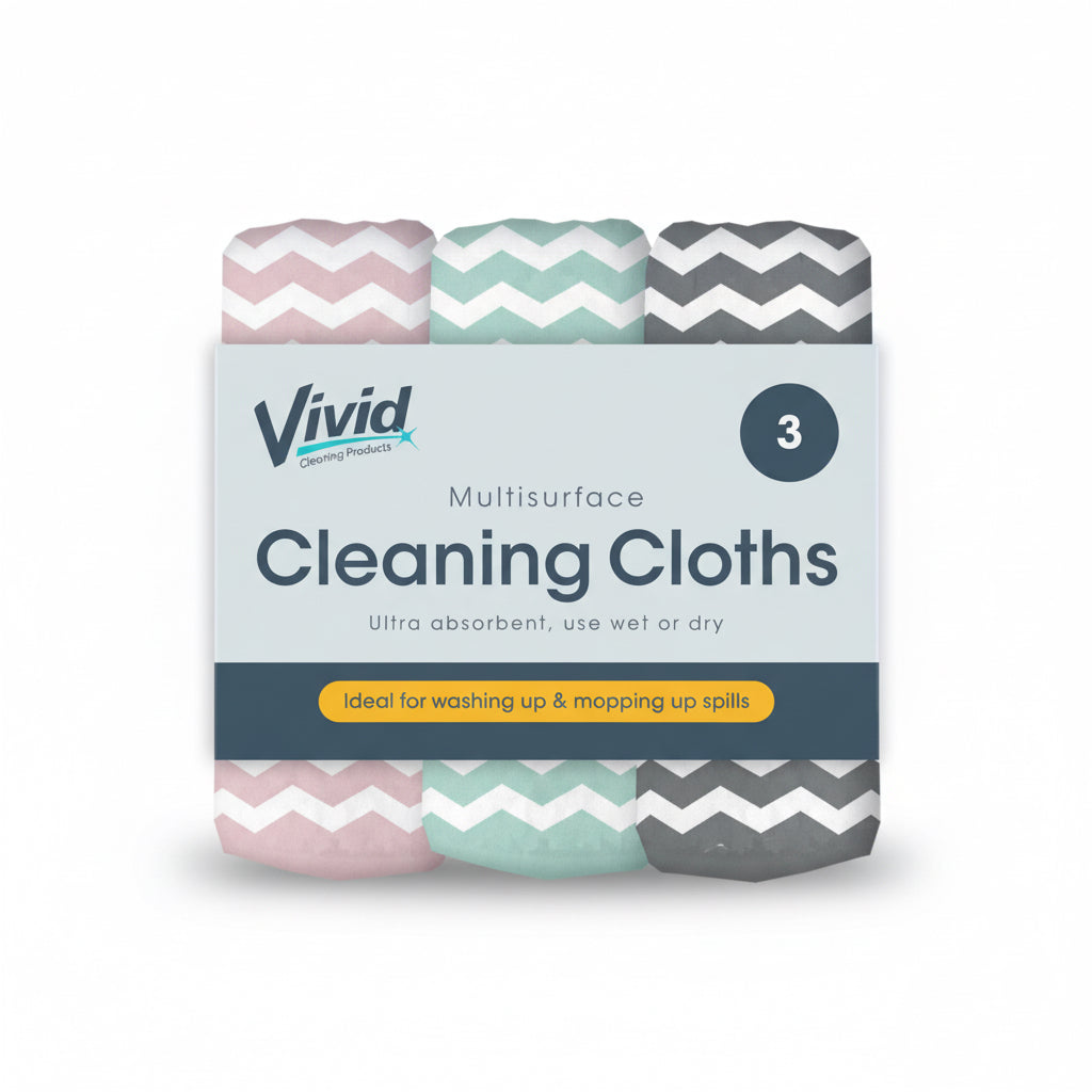 Multi surface cleaning cloths 3 pack