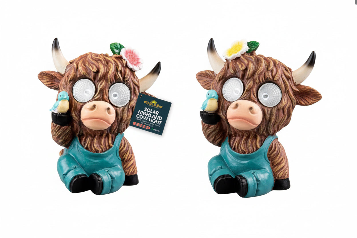 Highland cow solar light - large 22cm