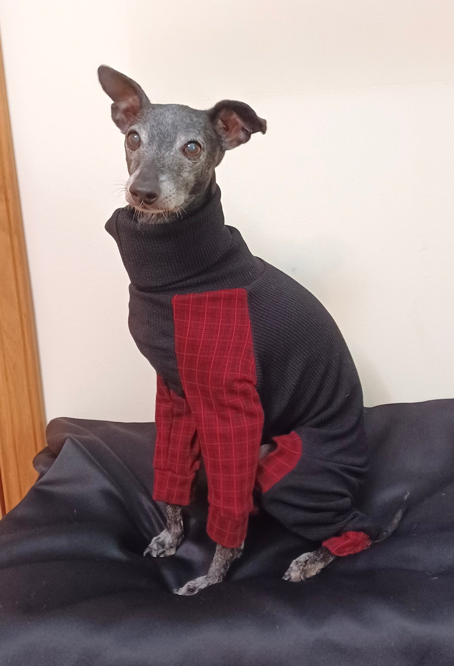 Jersey Suit - Black & Tartan