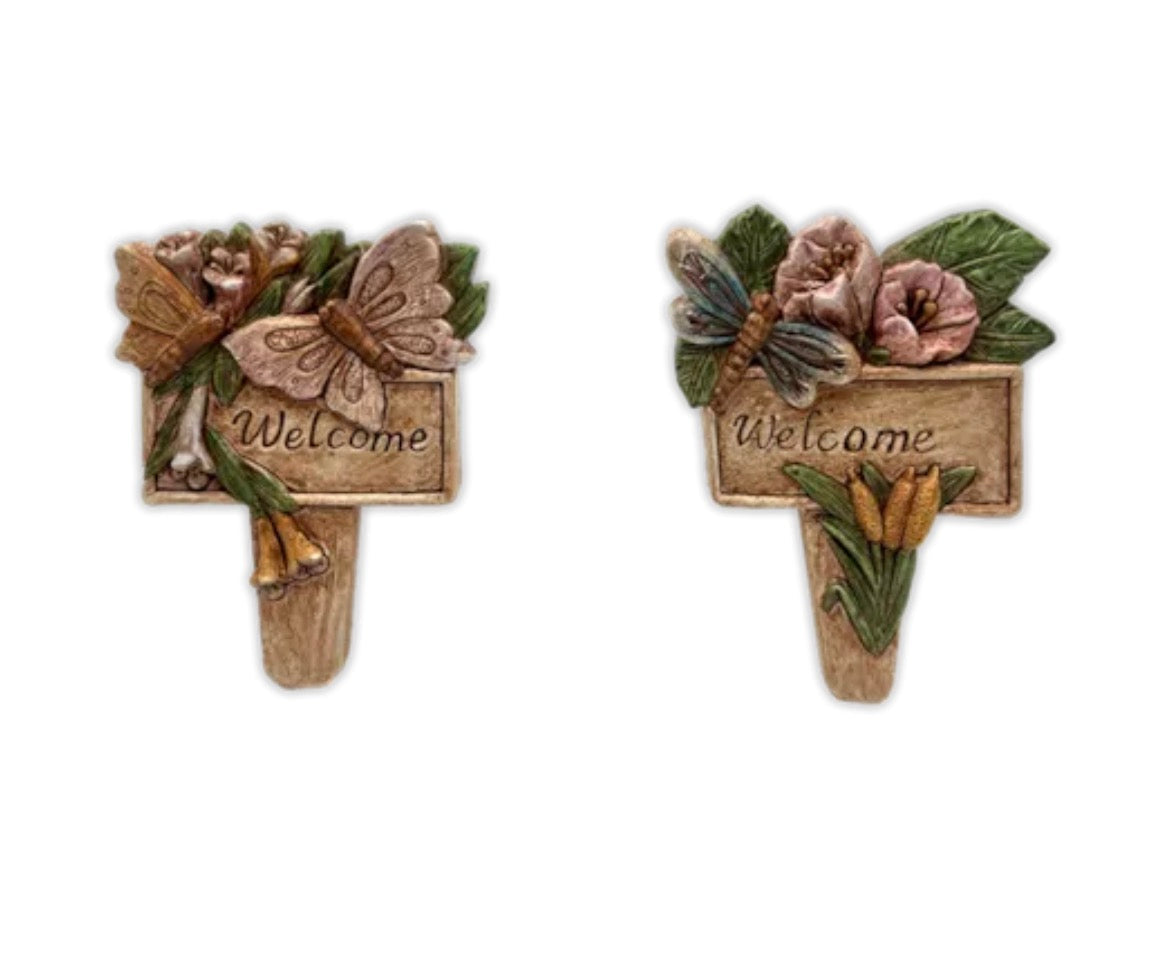 Cement garden welcome plaque 15cm