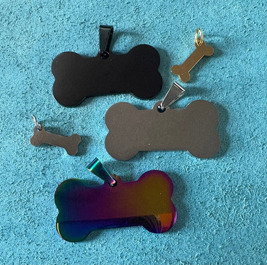 Engraved Dog Tags - Bones