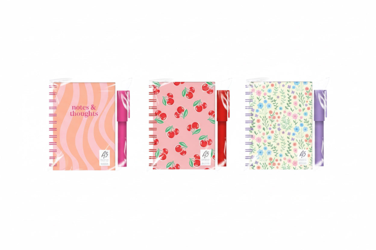 A5 wiro notebook & pen set - adult