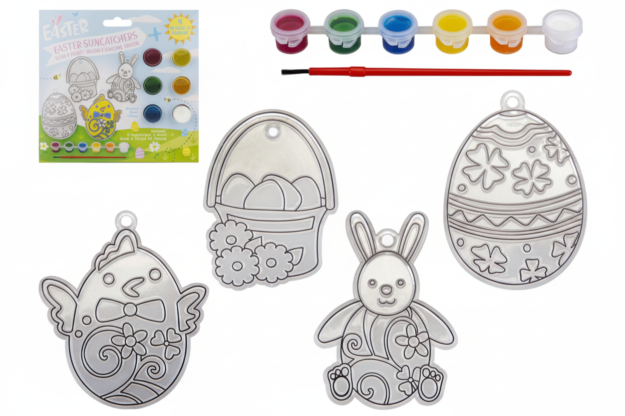 Easter suncatchers 4 pack with paints & brush