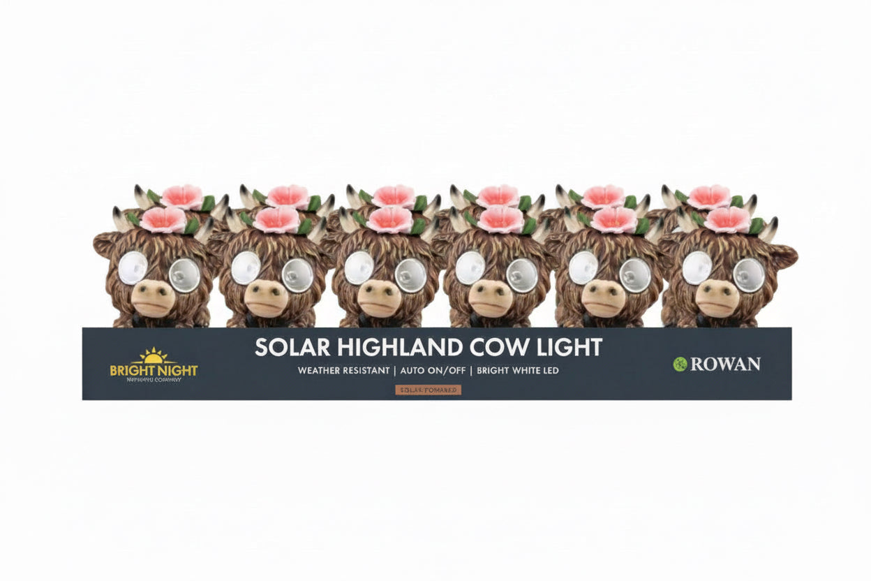 Highland cow solar light - small 10cm