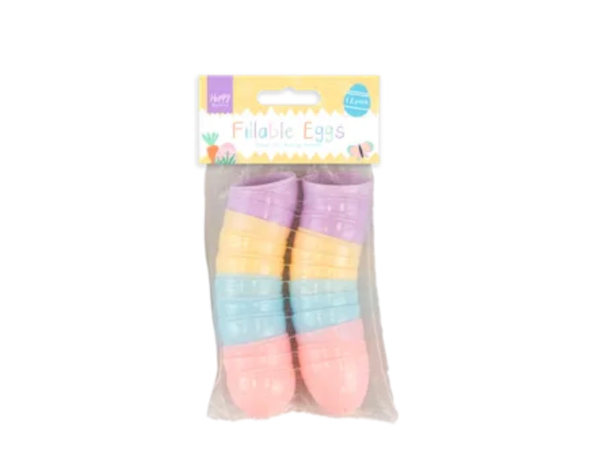Easter pastel fillable eggs 12 pack