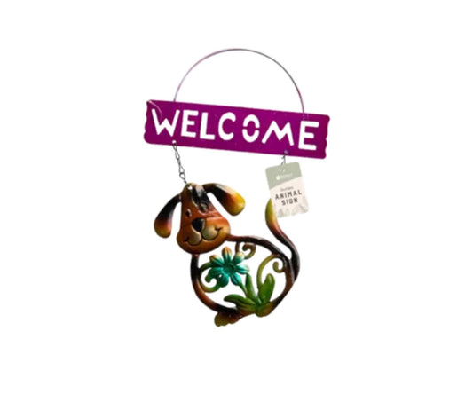 Garden animal welcome sign