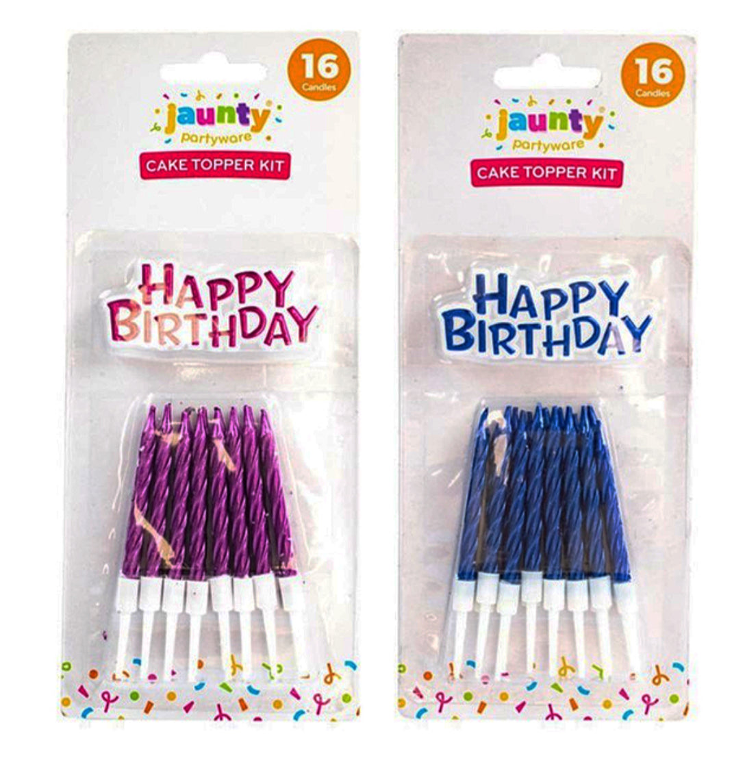 Happy Birthday cake topper set