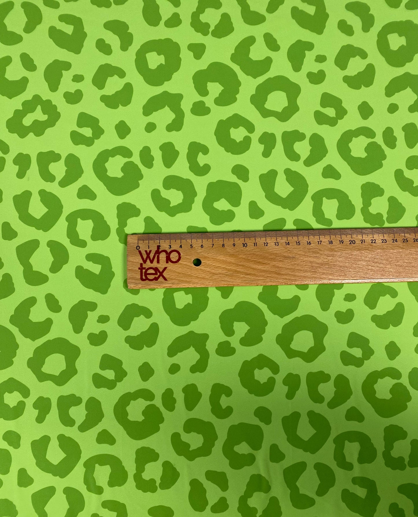 Neon Green Leopard Print Fabric