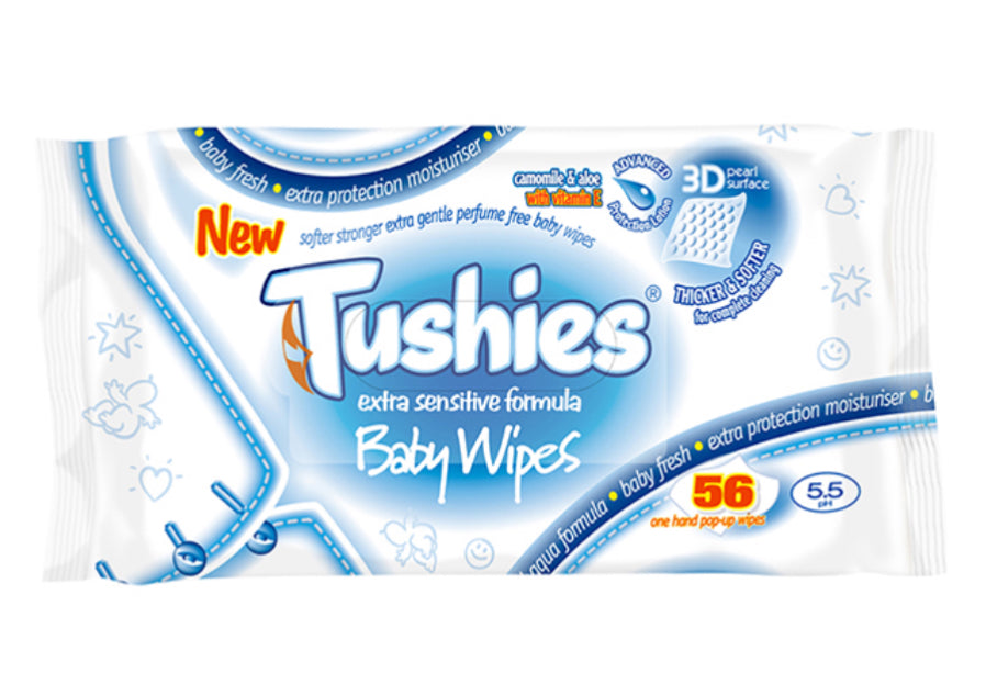 Tushies extra sensitive baby wipes