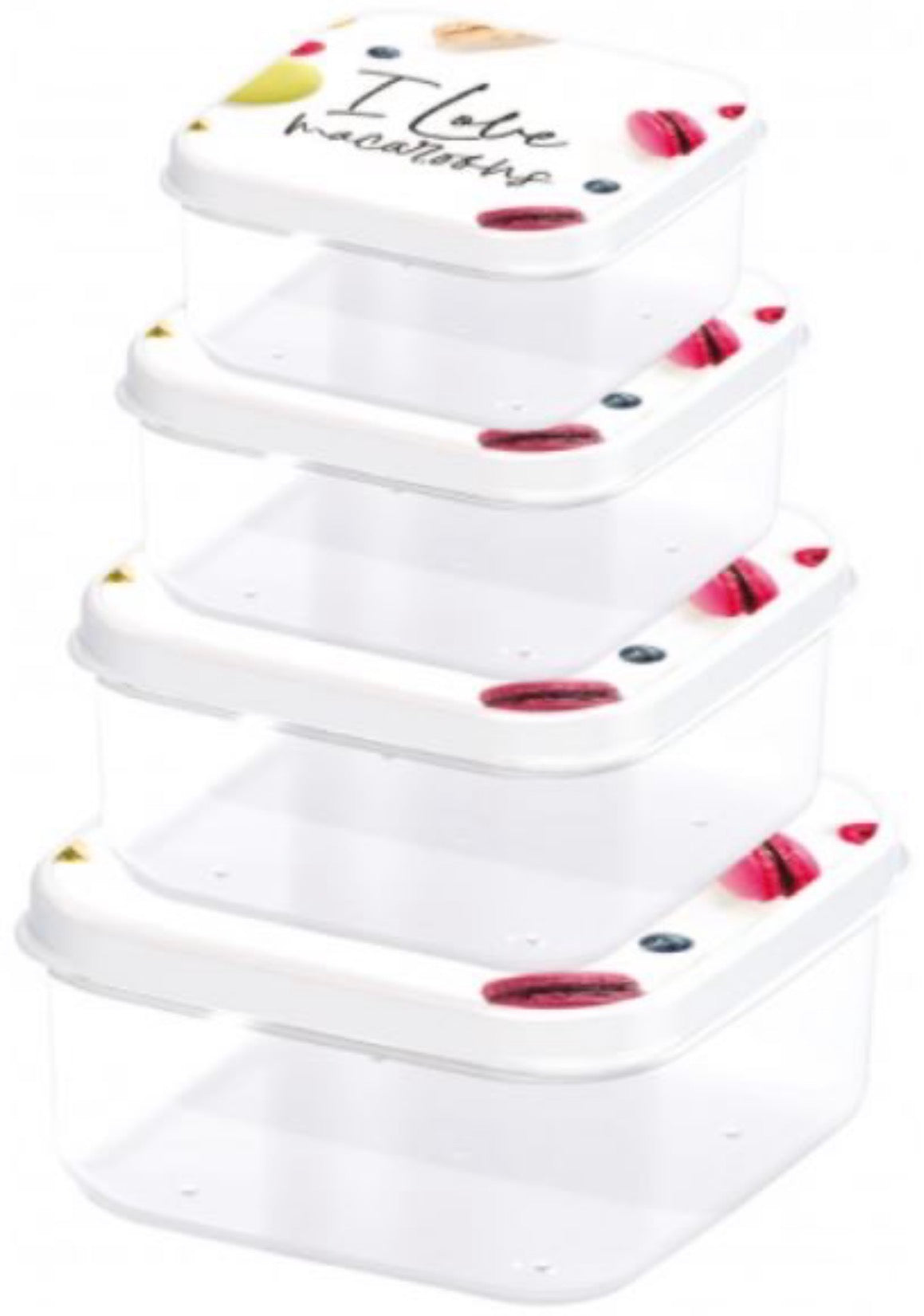 Set of 4 snack boxes