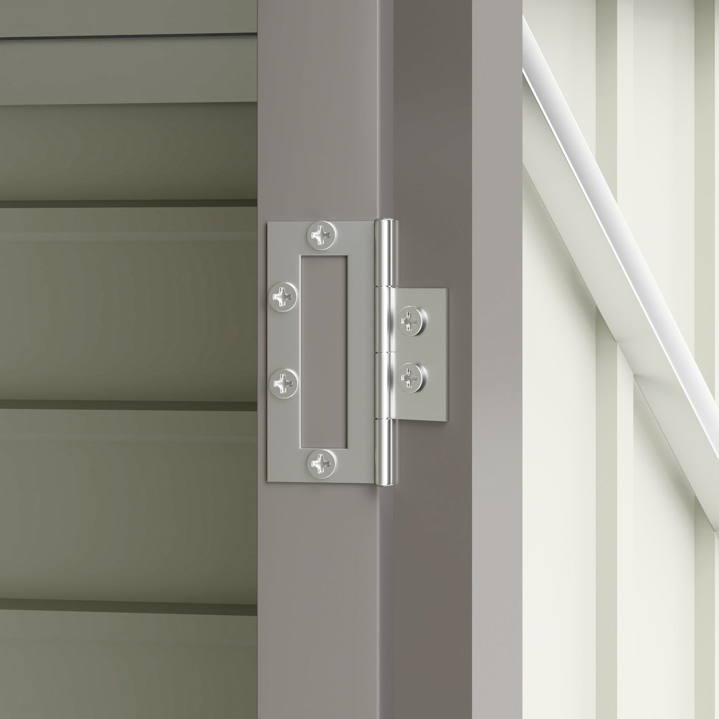 Outsunny 8 x 4FT Metal Garden Storage Shed with Double Doors, Light Grey