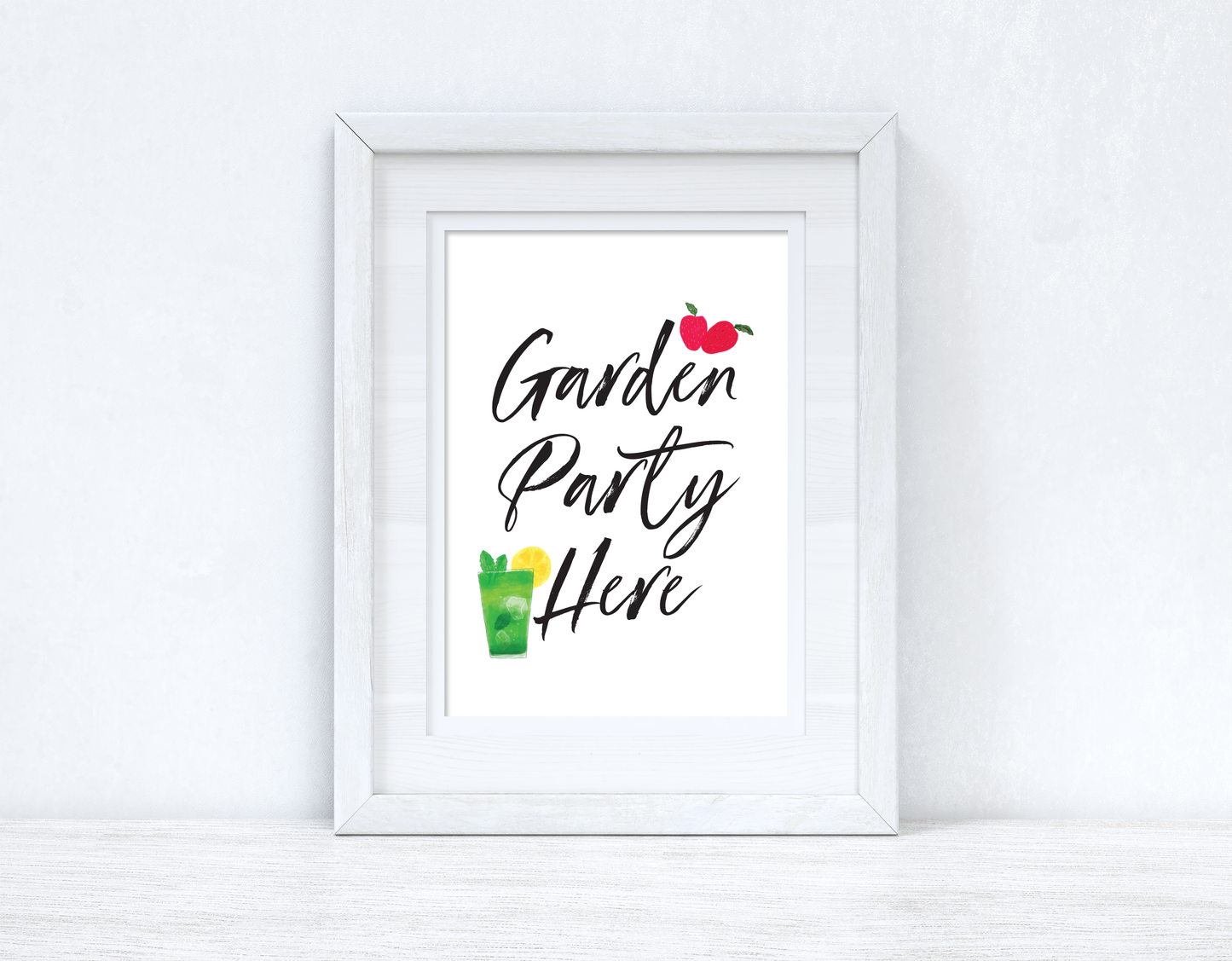 Garden Party Here Summer Seasonal Wall Home Decor Print