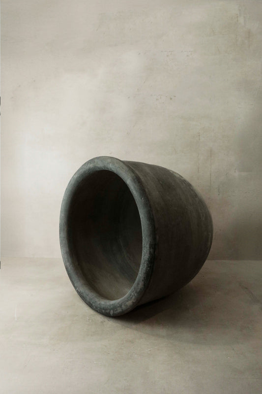 Big Old Grey Asian Pots- L004