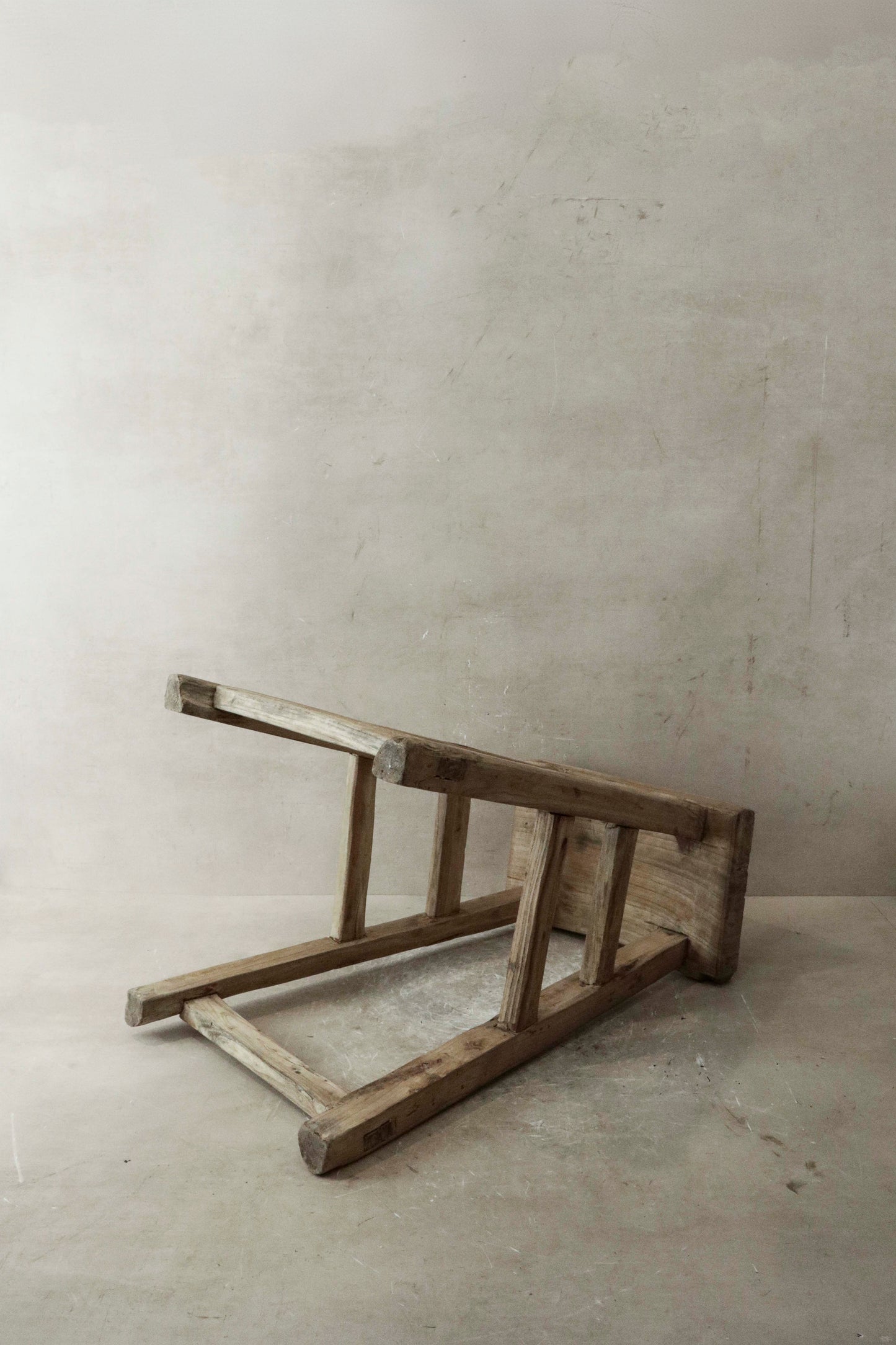 Vintage Rustic Elm Wood Stool - Medium - No 33