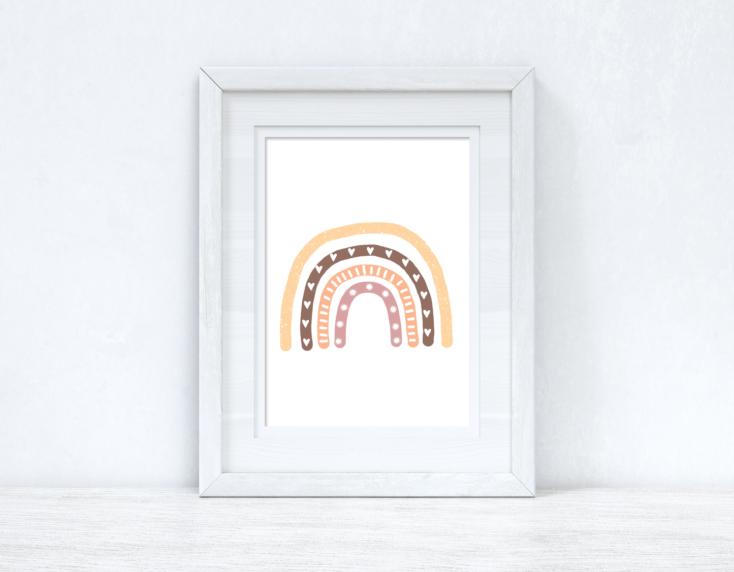 Golden Rainbow Boho Children's Room Wall Bedroom Decor Print