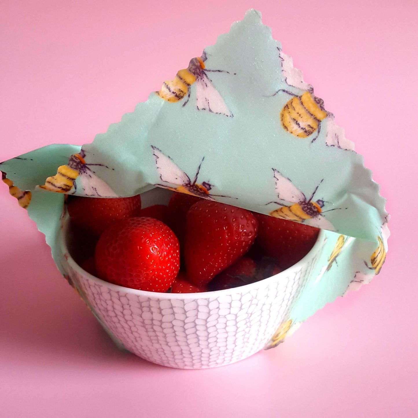 *Set of 3 Handmade Beeswax Wraps | Bee Happy