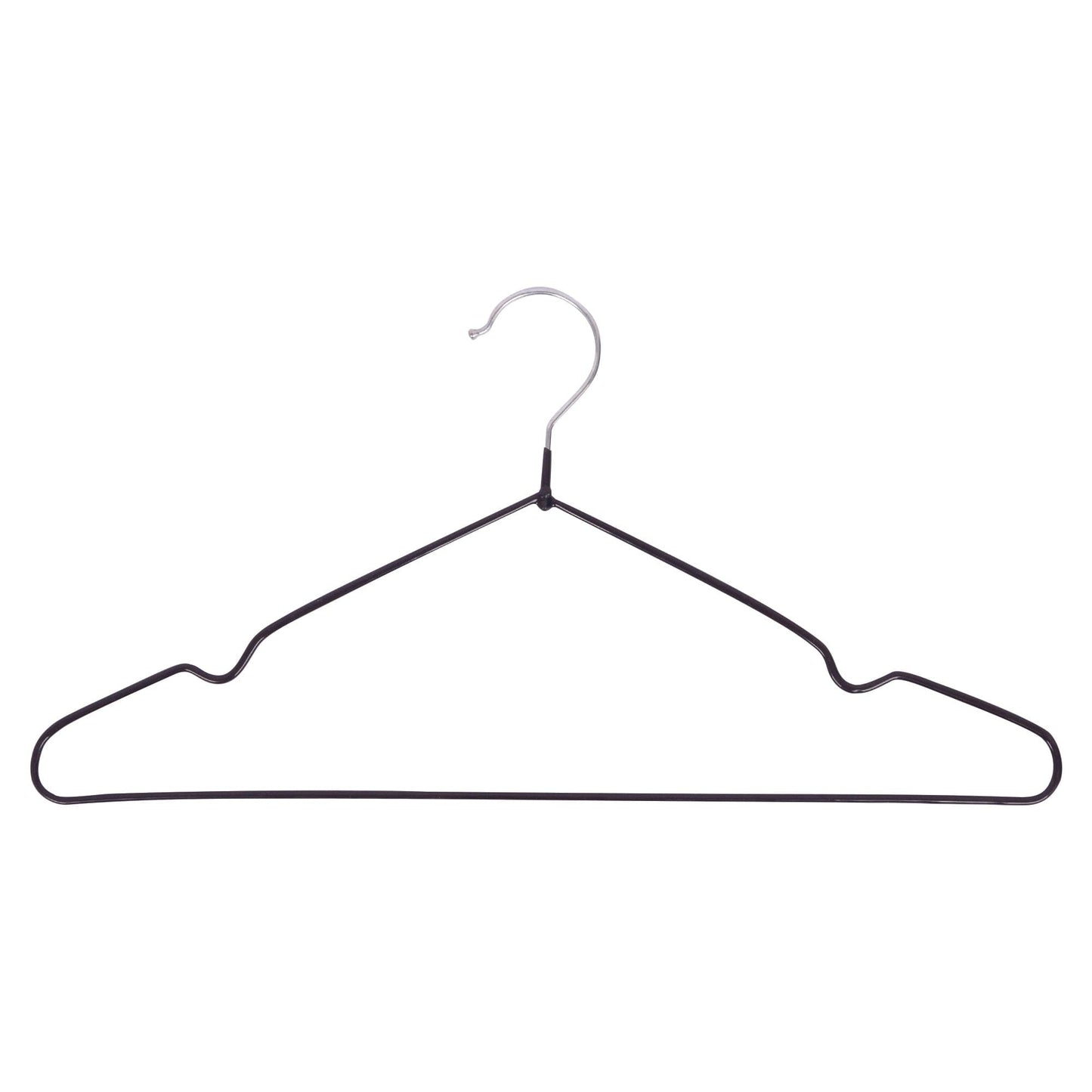Black PVC-Coated Coat Hangers - Pack of 10
