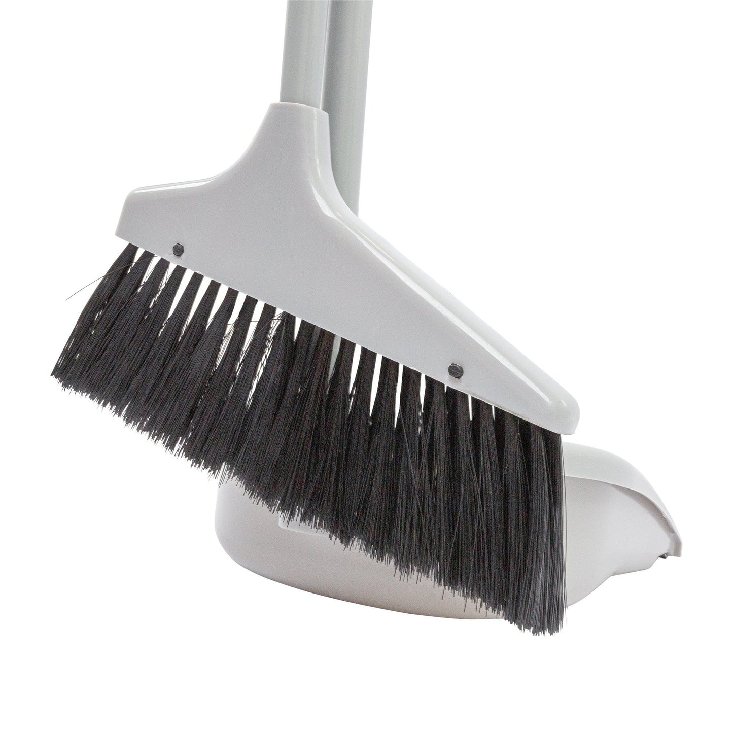 Grey Long Handle Dustpan & Brush Set