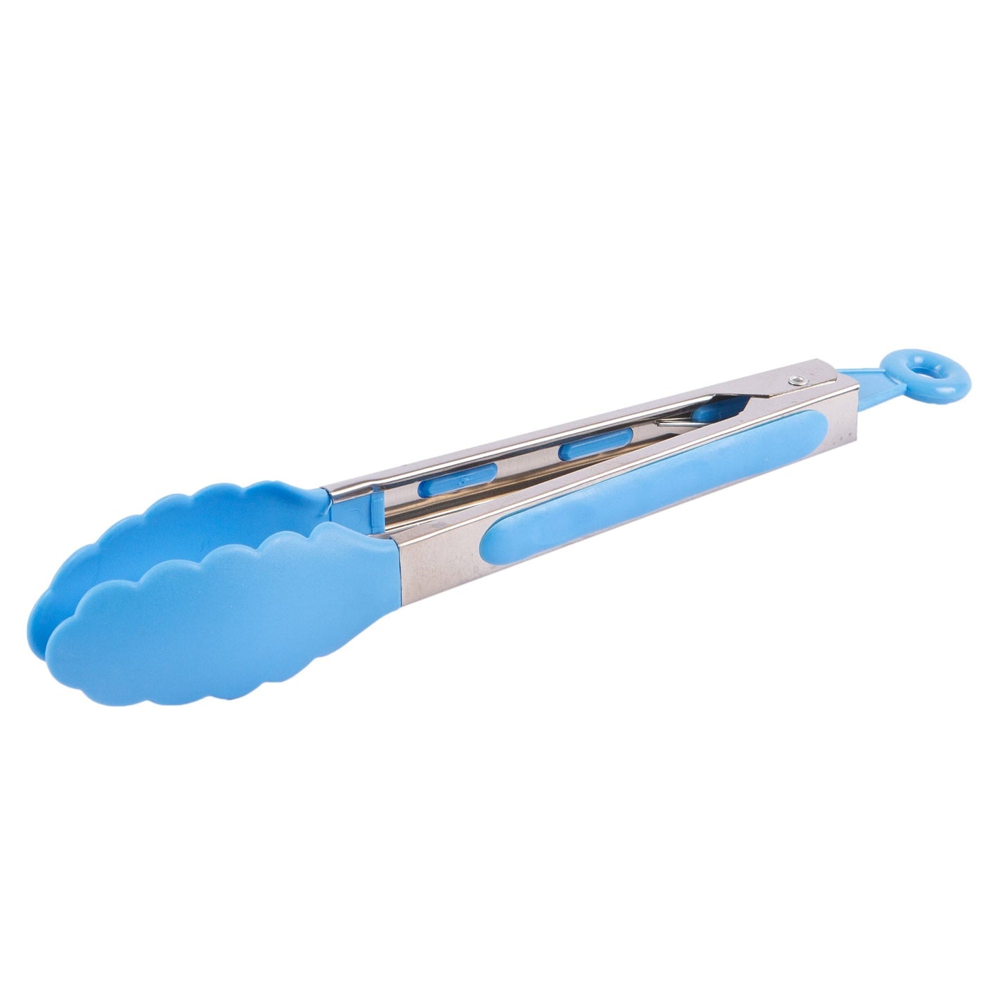 Blue 22.5cm Stainless Steel Food Tongs