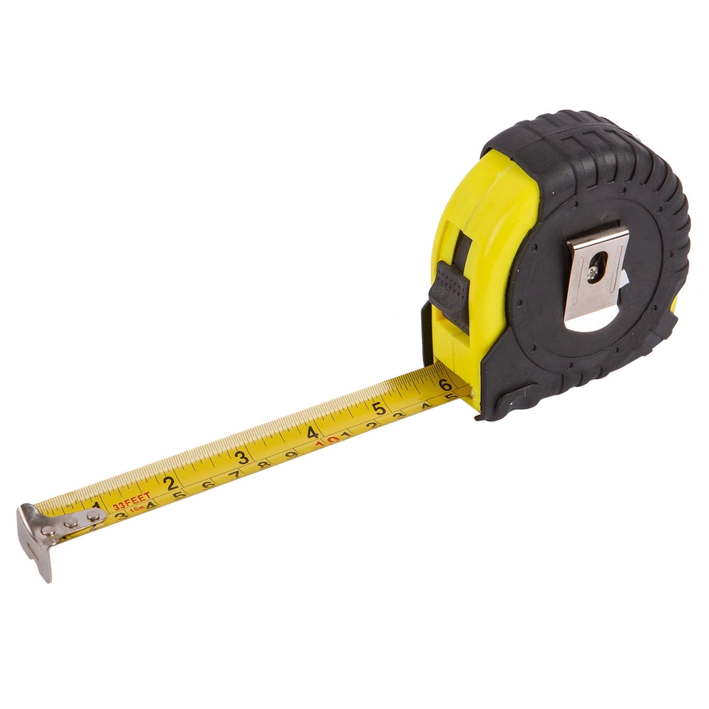 Yellow 10m x 24mm Retractable Tape Measure with Cover