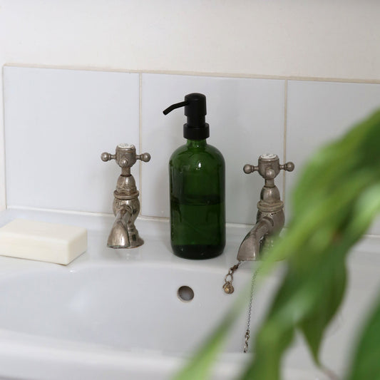 500ml Green Glass Soap Dispenser