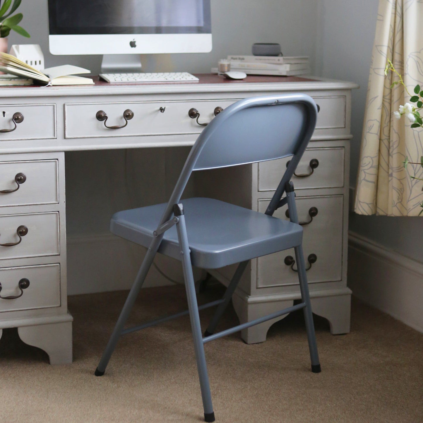 Matt White Metal Folding Chair - Pack of Six