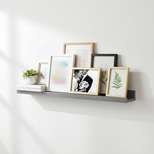 57cm Grey Floating Picture Ledge Shelf