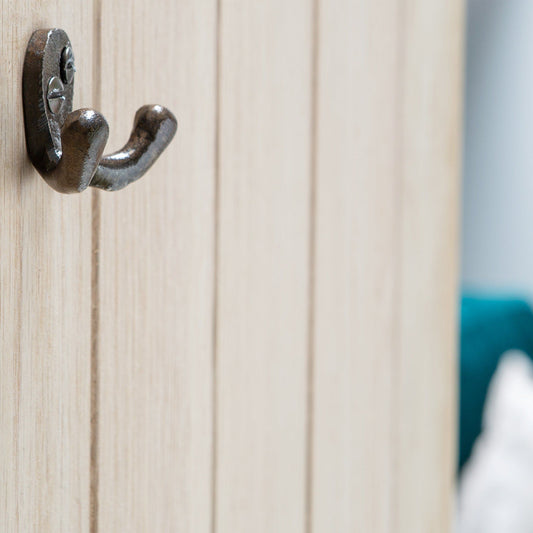 50mm x 35mm Brass Double Coat Hook