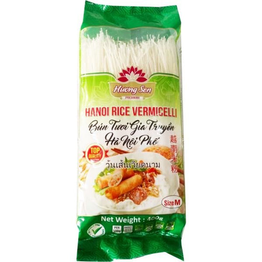 HUONG SEN Hanoi Rice Vermicelli Bun Tuoi Gia Truyen Ha Noi Pho (M) 400g