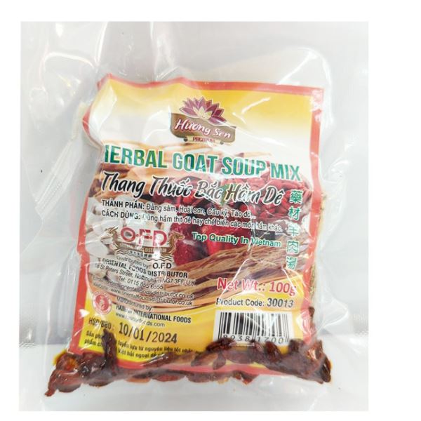 HUONG SEN Herbal Goat Soup Mix Thang Thuoc Bac Ham De 100g